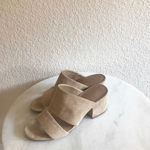 Vince Suede Block Heeled Sandals